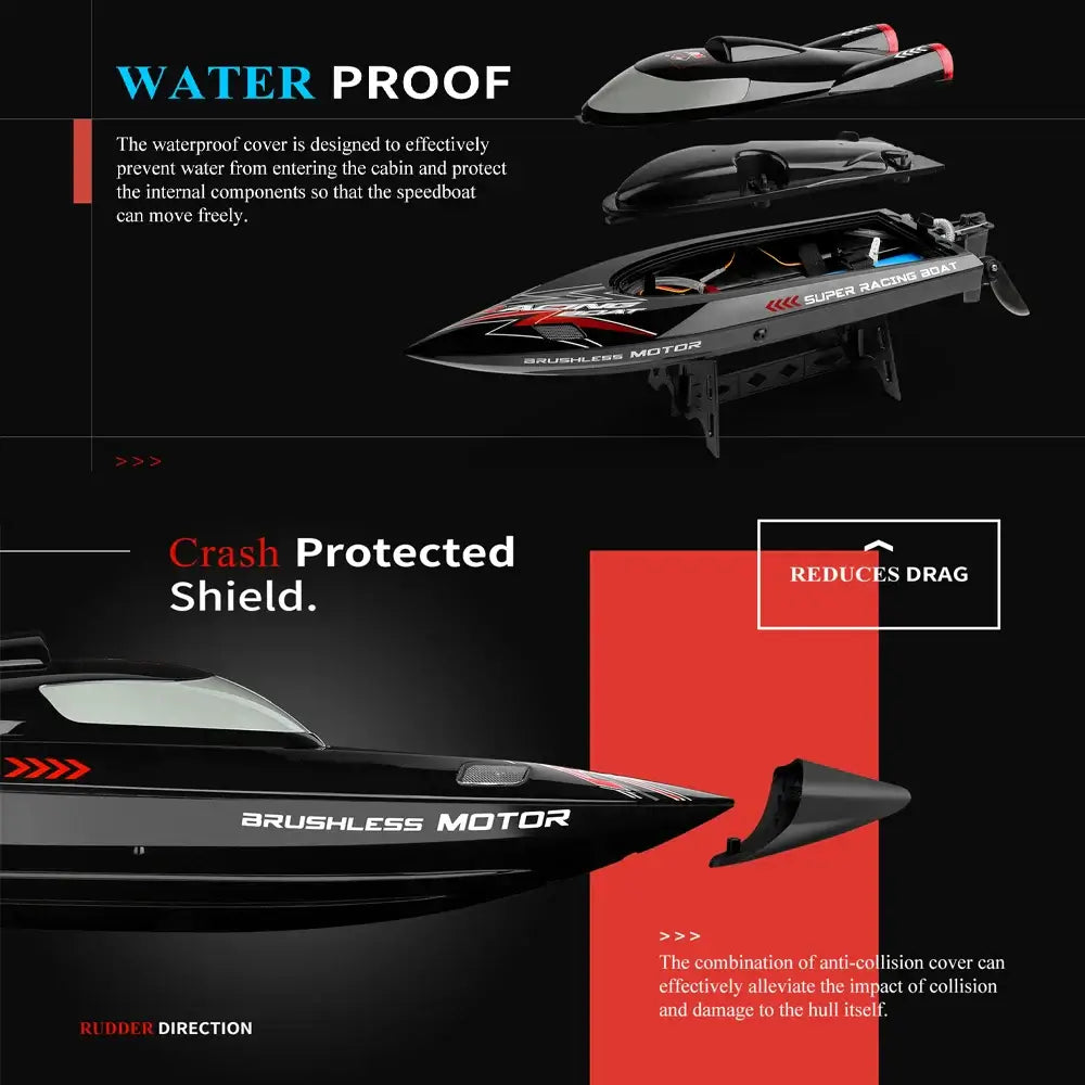 WLtoys WL916 WL912-A RC Boat 2.4Ghz 55KM/H 35KM/H High Speed Sportsman Specialty Products