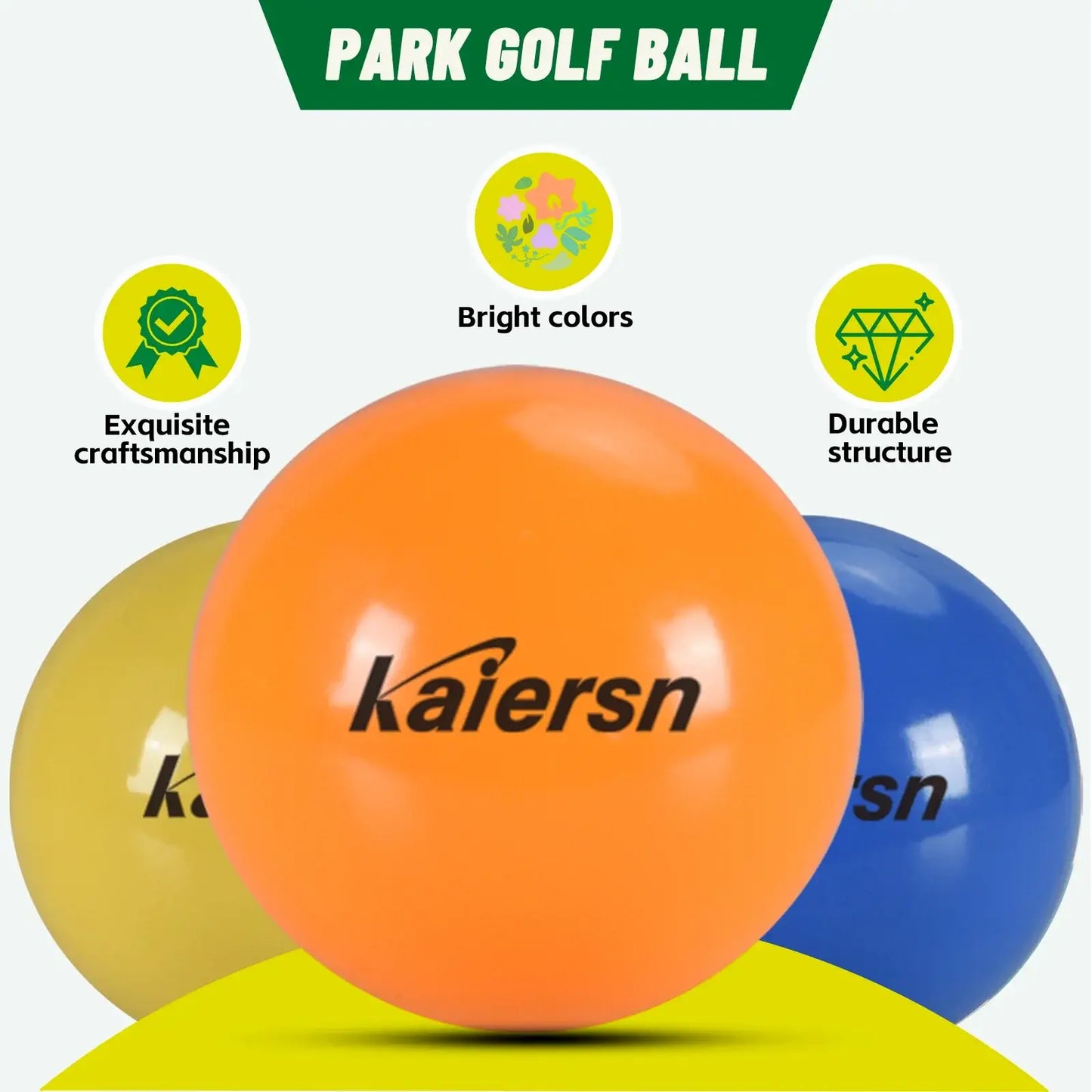 Kaiersn Park Golf Ball Durable Multicolor Selection Diameter 6cm/2.36in Sportsman Specialty Products