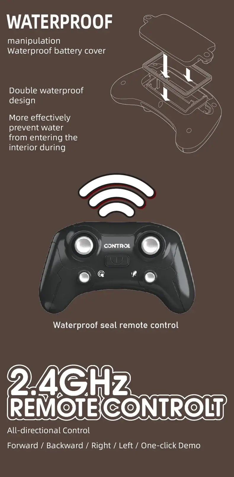 2.4GHz Rc Hippo Spray water Toys Remote Control Boat Sportsman Specialty Products