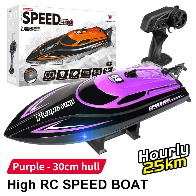 Children 2.4GHz RC Speedboat Toys 25km/h Waterproof High Speed Electric Sportsman Specialty Products