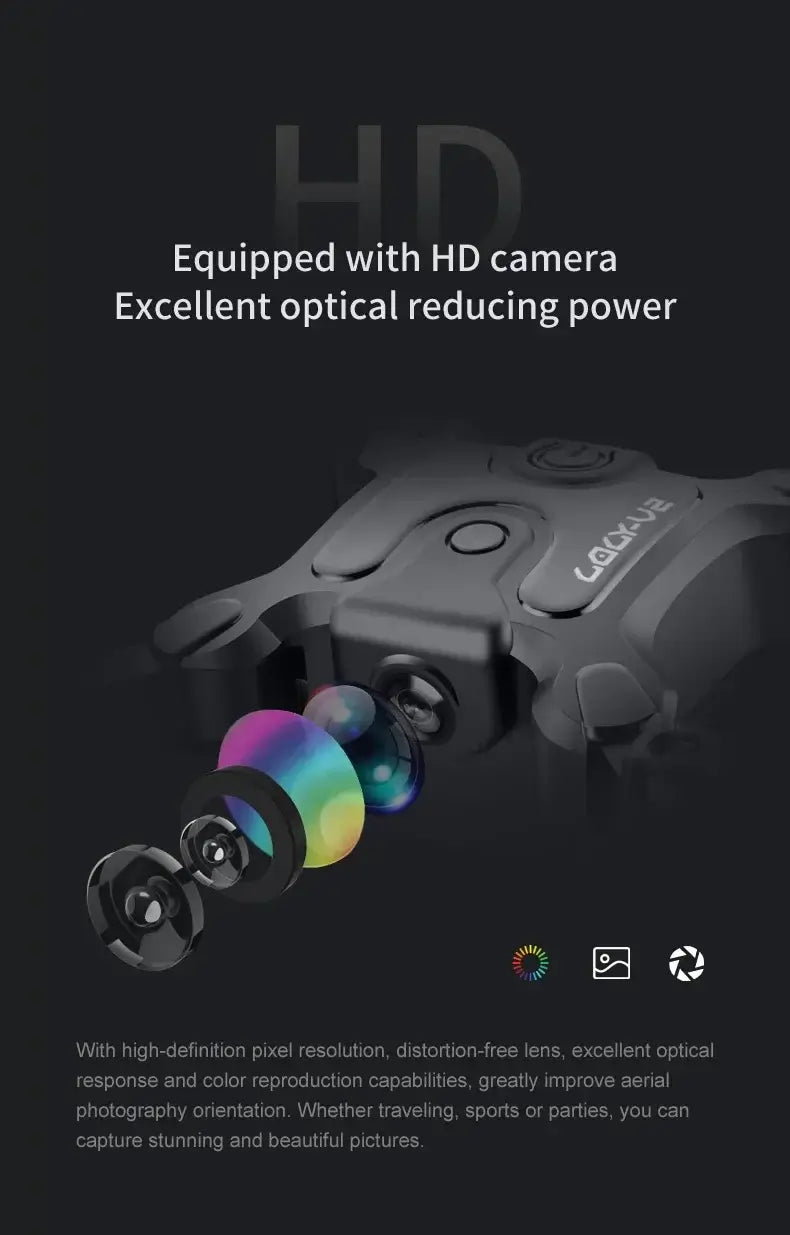 Xiaomi V2 Mini Drone Professional 8k Hd Camera 5g Wifi Fpv Air Pressure Sportsman Specialty Products