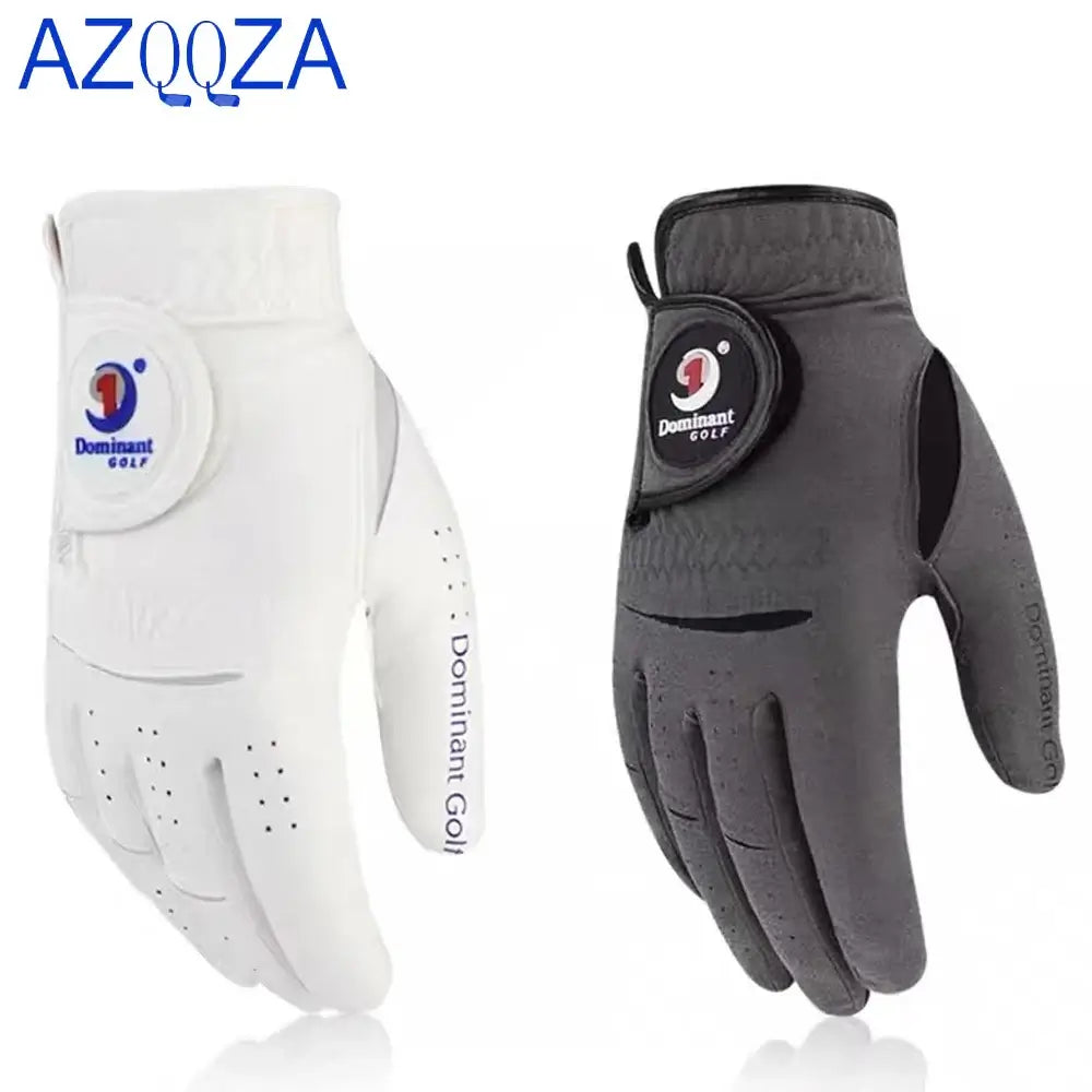 1Pair Men's Golf Gloves Microfiber Cloth Soft Fit Sport Grip Sportsman Specialty Products