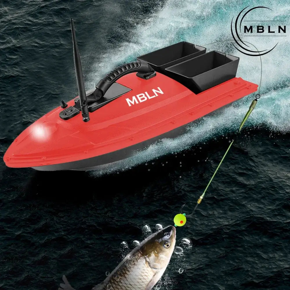 MBLN Bait Boat for Carp Fishing Dual Hoppers,1.5kg Load,300m Remote Range Sportsman Specialty Products