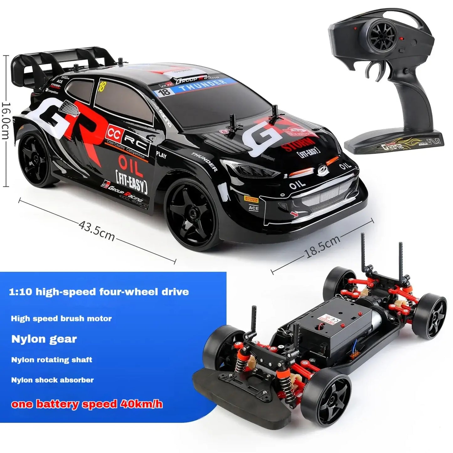 New Rc Four-Wheel Drive Suspension High-Speed 70 Speed 70km Sportsman Specialty Products