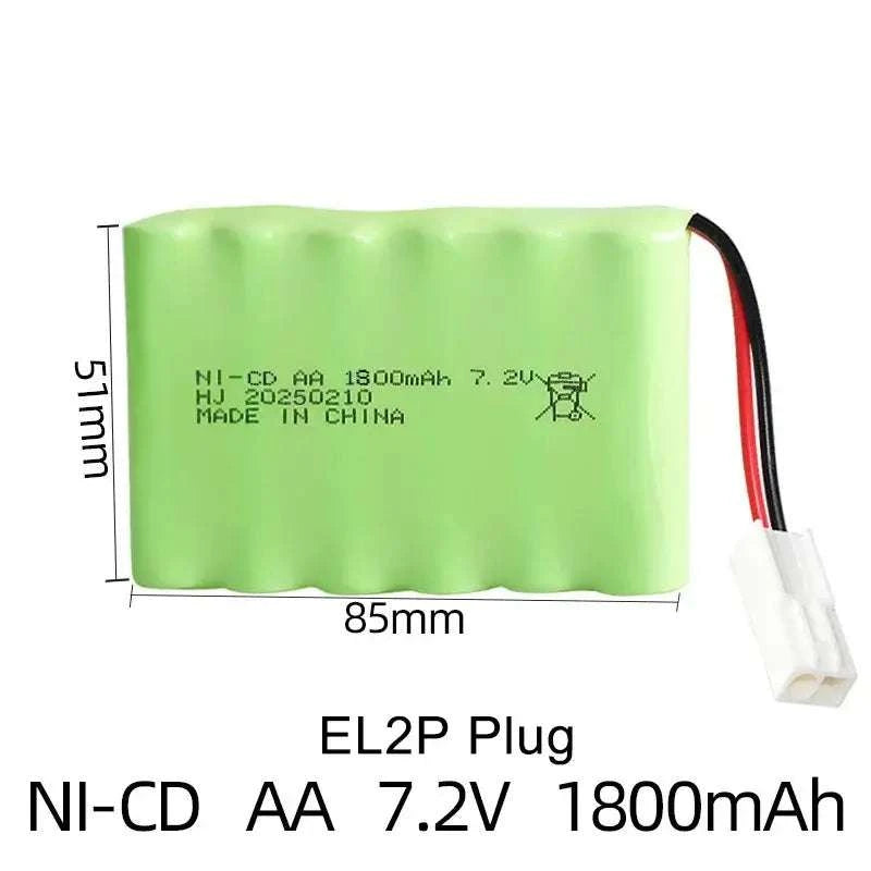 RC Truck Lipo Battery 7.2V 1800mah packs designed for RC vehicles, featuring customizable plug options.