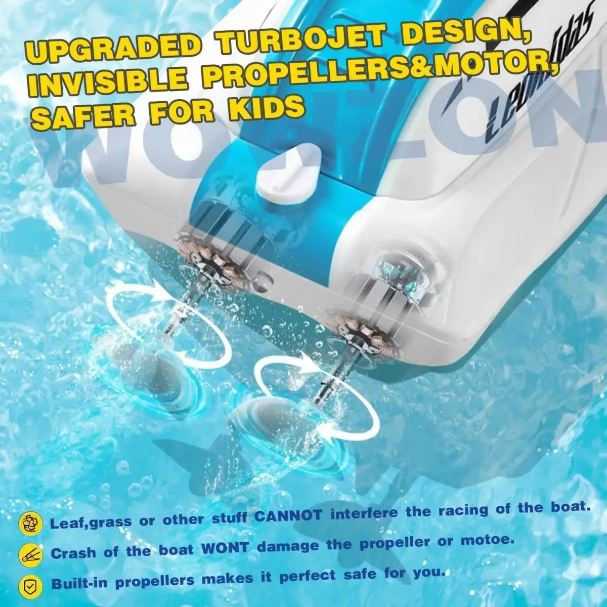 4DRC S4 RC Boat, Remote Control Boat 2.4GHz High Speed Sportsman Specialty Products