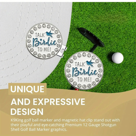 Talk Birdie to Me Golf Ball Markers with a Magnetic Hat Clip Sportsman Specialty Products