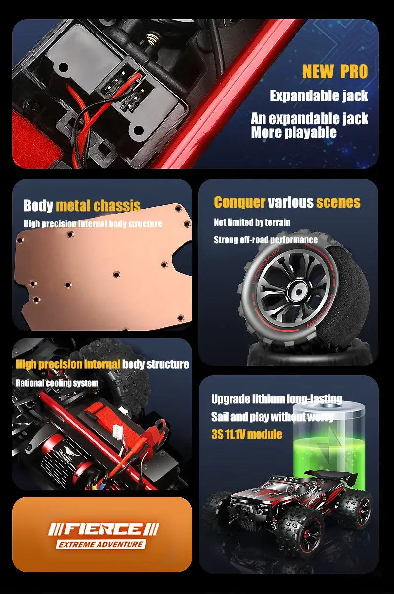 4WD Remote Control 1/14 RC Car 50 or Super Brushless 85KM/H Fast RTR High Speed Sportsman Specialty Products