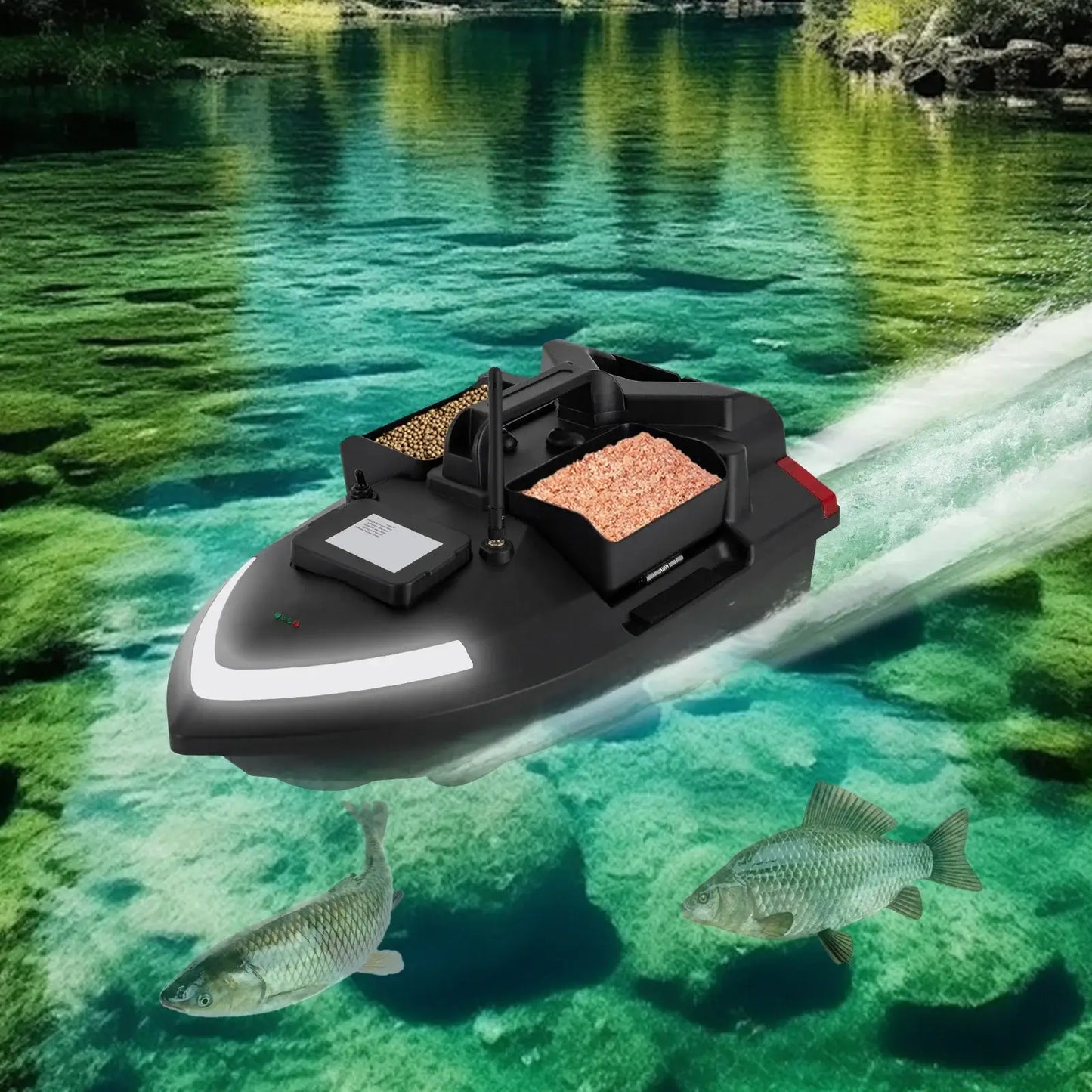 GPS Fishing Automatic Bait Boat W/1640.42ft Remote Range Sportsman Specialty Products
