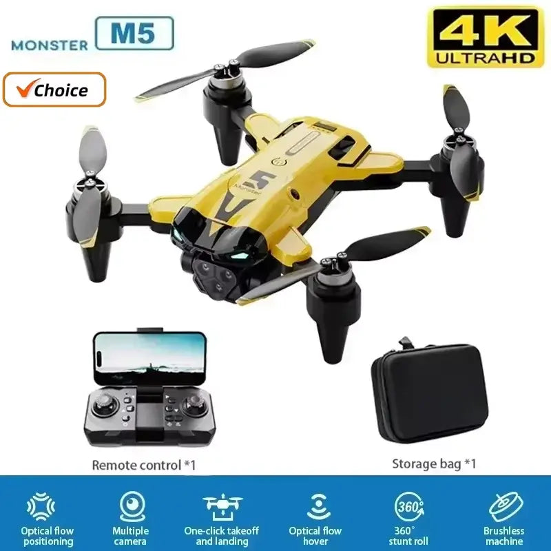 M5 Drone Professional 8K Wide-Angle HD Triple Camera WiFi FPV Sportsman Specialty Products