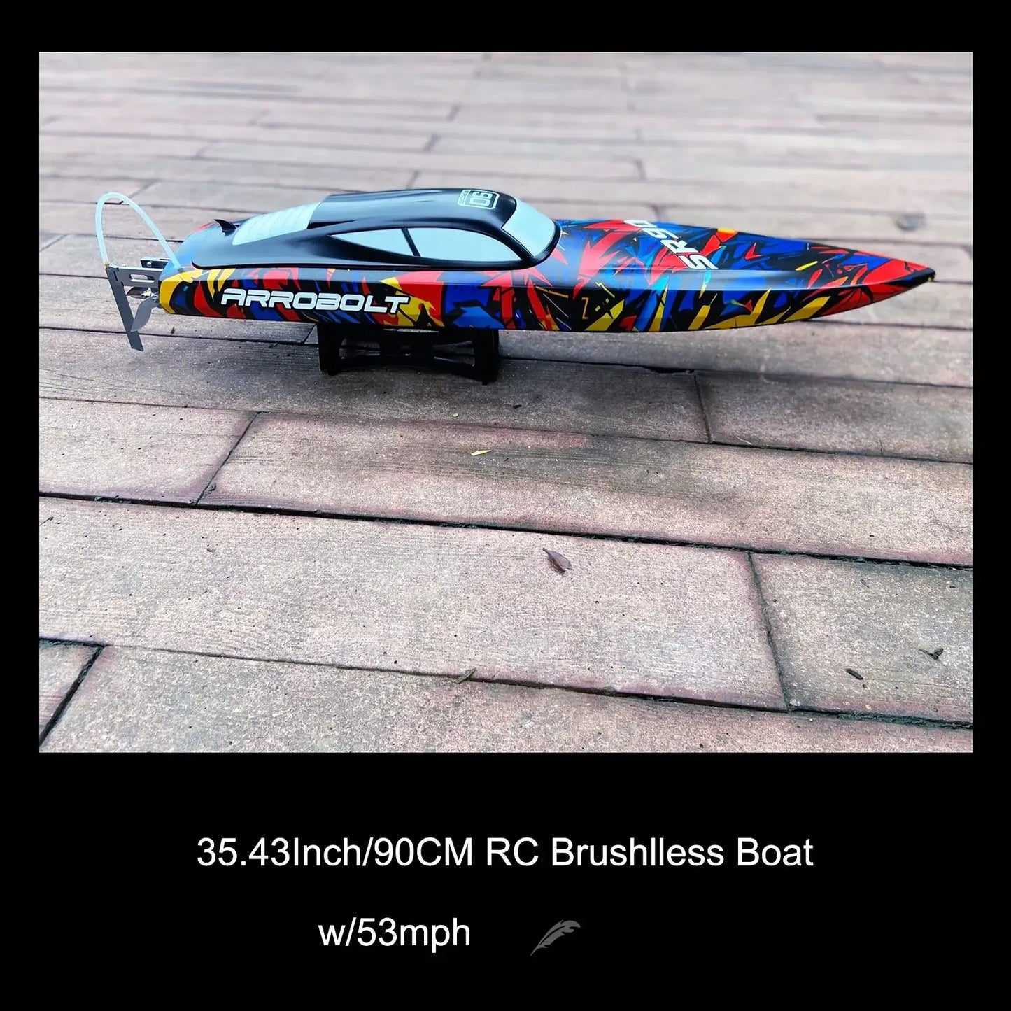 31.5" Large Remote Control Boat for Adults 798-4P Pro Brushless Speedboat 80km/h+ , Two 5200 mAh Battery for Power at Same time, Sportsman Specialty Products