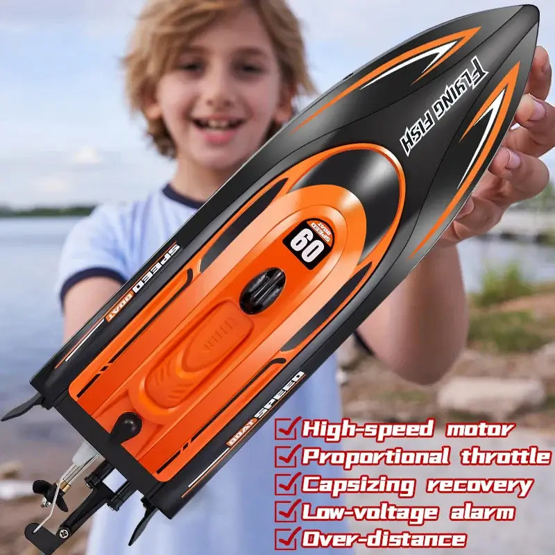 RC Battery Boat 2.4Ghz 25km/h High-Speed Remote Control Sportsman Specialty Products