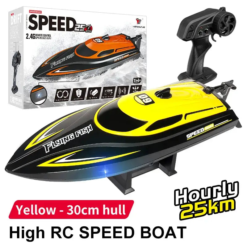 Children 2.4GHz RC Speedboat Toys 25km/h Waterproof High Speed Electric Sportsman Specialty Products