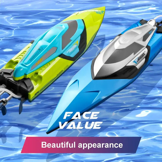 Remote Controlled Boat 50KMH S2 Super Large High-speed in vibrant colors on water surface