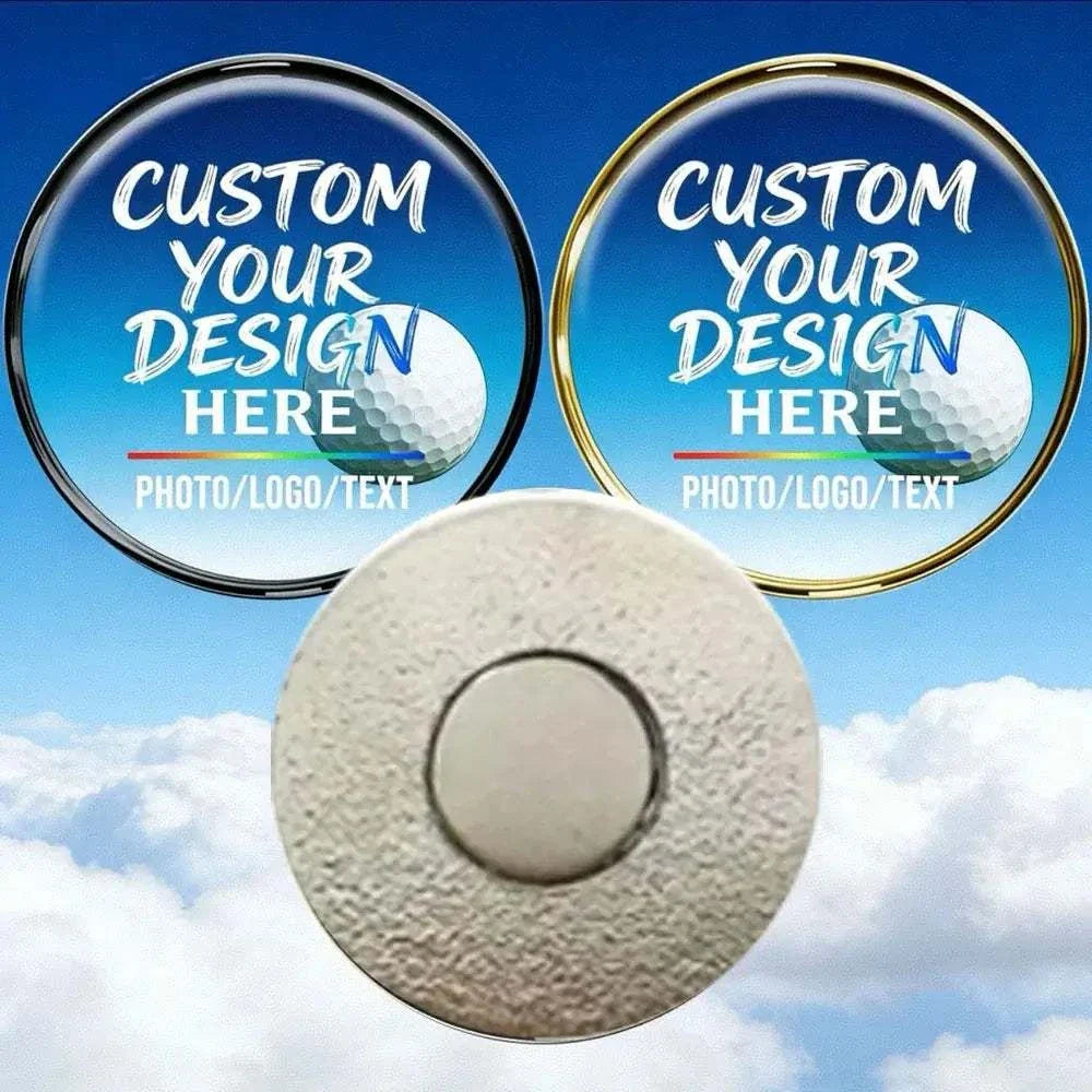 12pcs Customizable Golf Ball Markers with Photo Logo