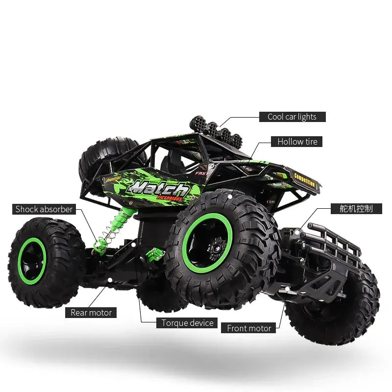 1:12/1:16 4WD Remote Control Car With Led Lights Sportsman Specialty Products