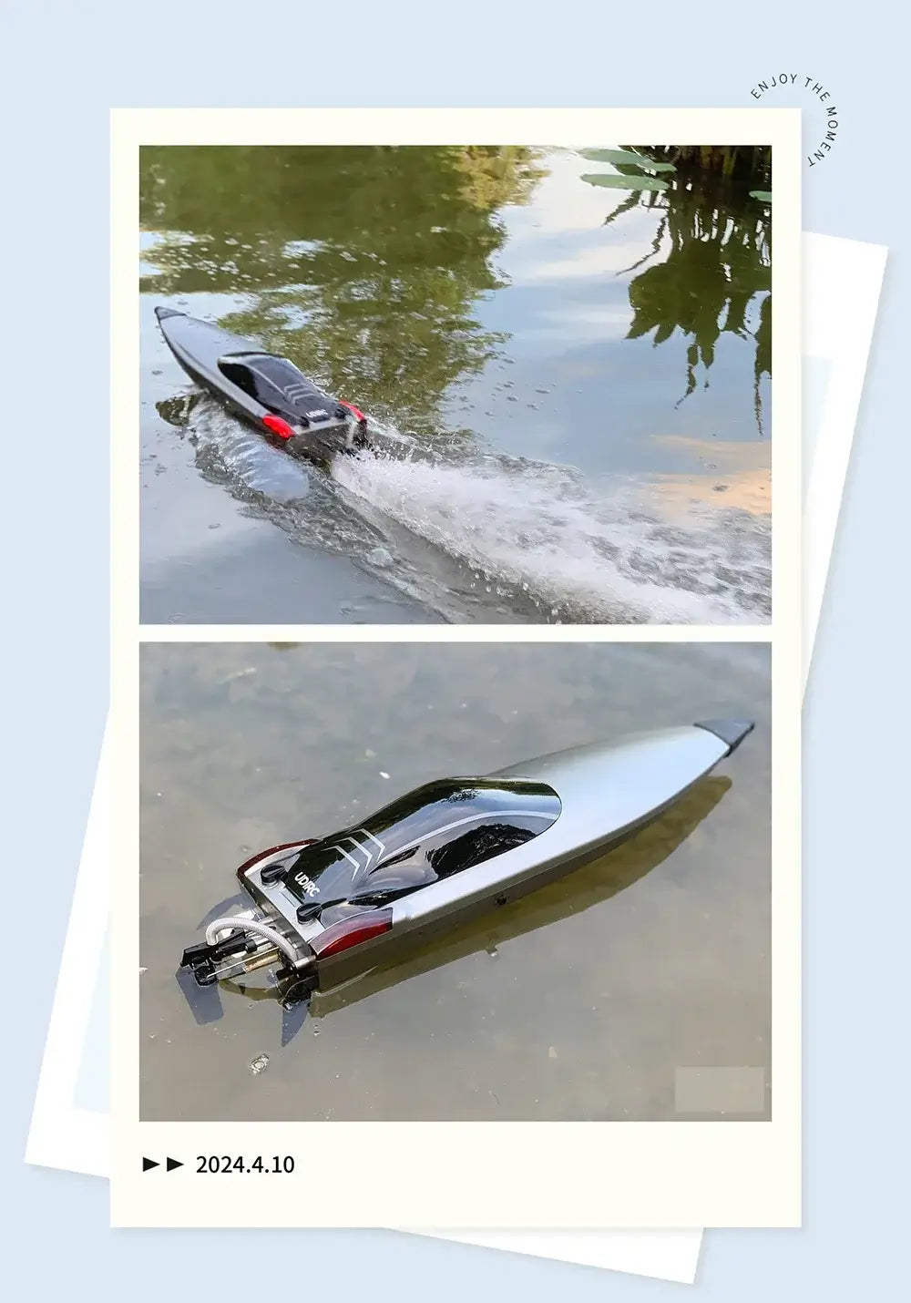 22.8 Inches UDI R/C UDI018 Large RC Speed Boat Sportsman Specialty Products