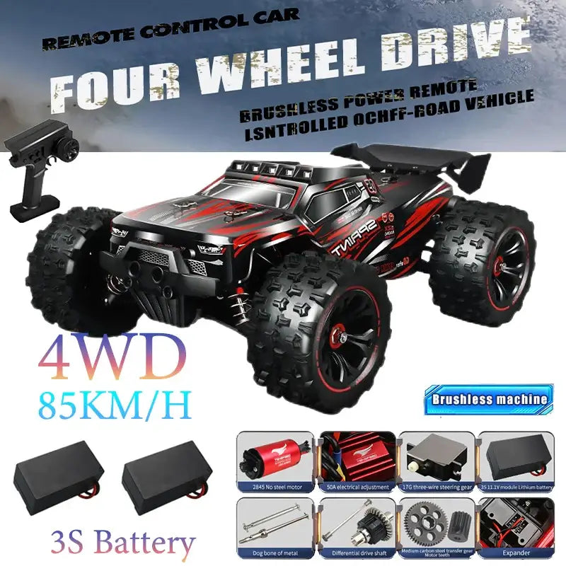 4WD Remote Control 1/14 RC Car 50 or Super Brushless 85KM/H Fast RTR High Speed Sportsman Specialty Products