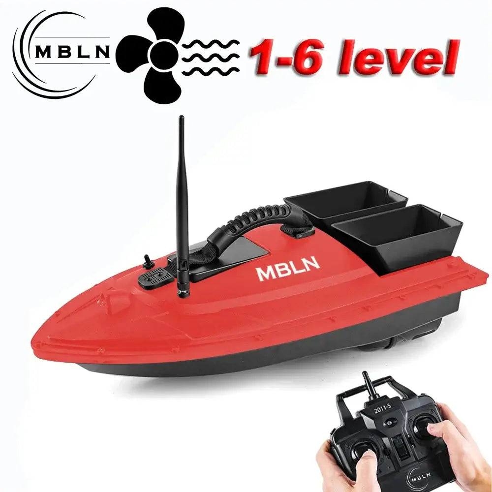 MBLN Bait Boat for Carp Fishing Dual Hoppers,1.5kg Load,300m Remote Range Sportsman Specialty Products