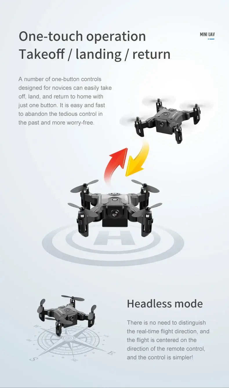 Xiaomi V2 Mini Drone Professional 8k Hd Camera 5g Wifi Fpv Air Pressure Sportsman Specialty Products