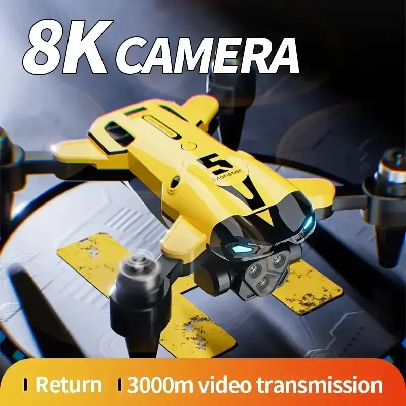 M5 Drone Professional 8K Wide-Angle HD Triple Camera WiFi FPV Sportsman Specialty Products