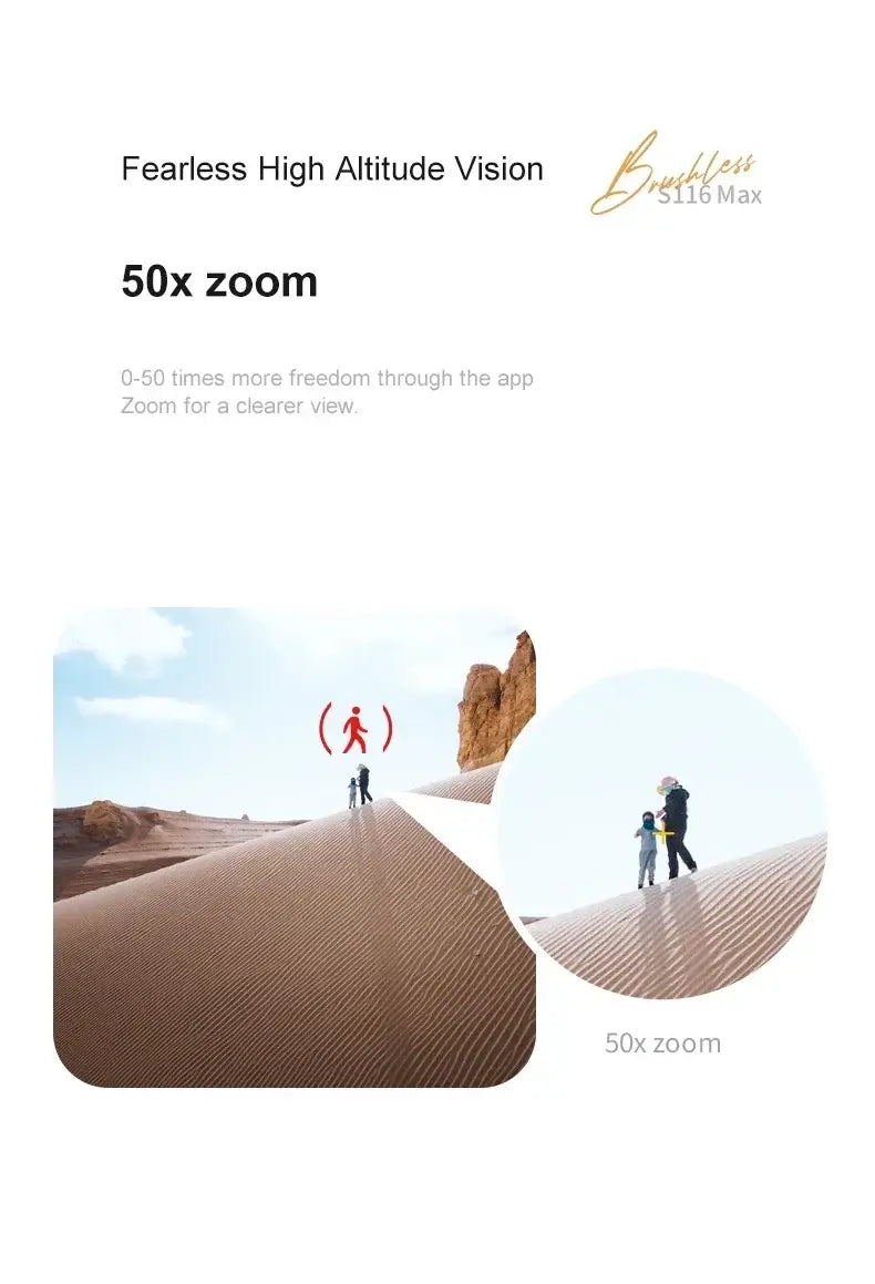 S116 MAX Drone with Powerful Brushless Motors, Dual Cameras Sportsman Specialty Products