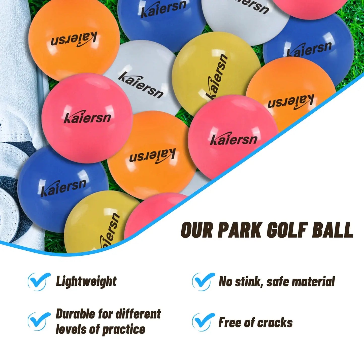 Kaiersn Park Golf Ball Durable Multicolor Selection Diameter 6cm/2.36in Sportsman Specialty Products