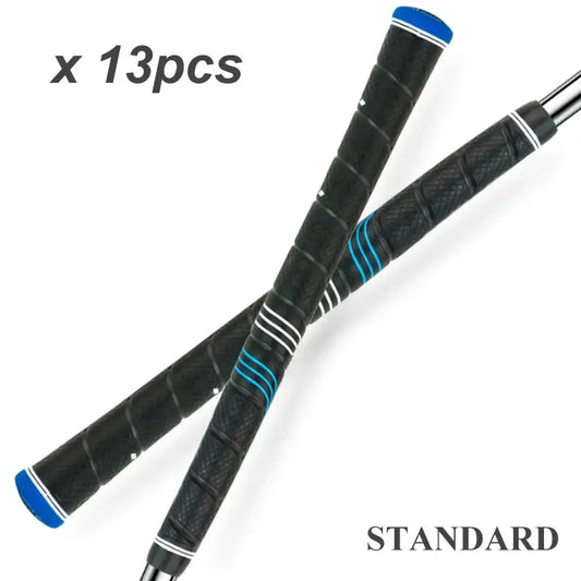 13PCS Tour Quality Golf Grips in standard size, featuring a wrap design and premium TPE material for durability.