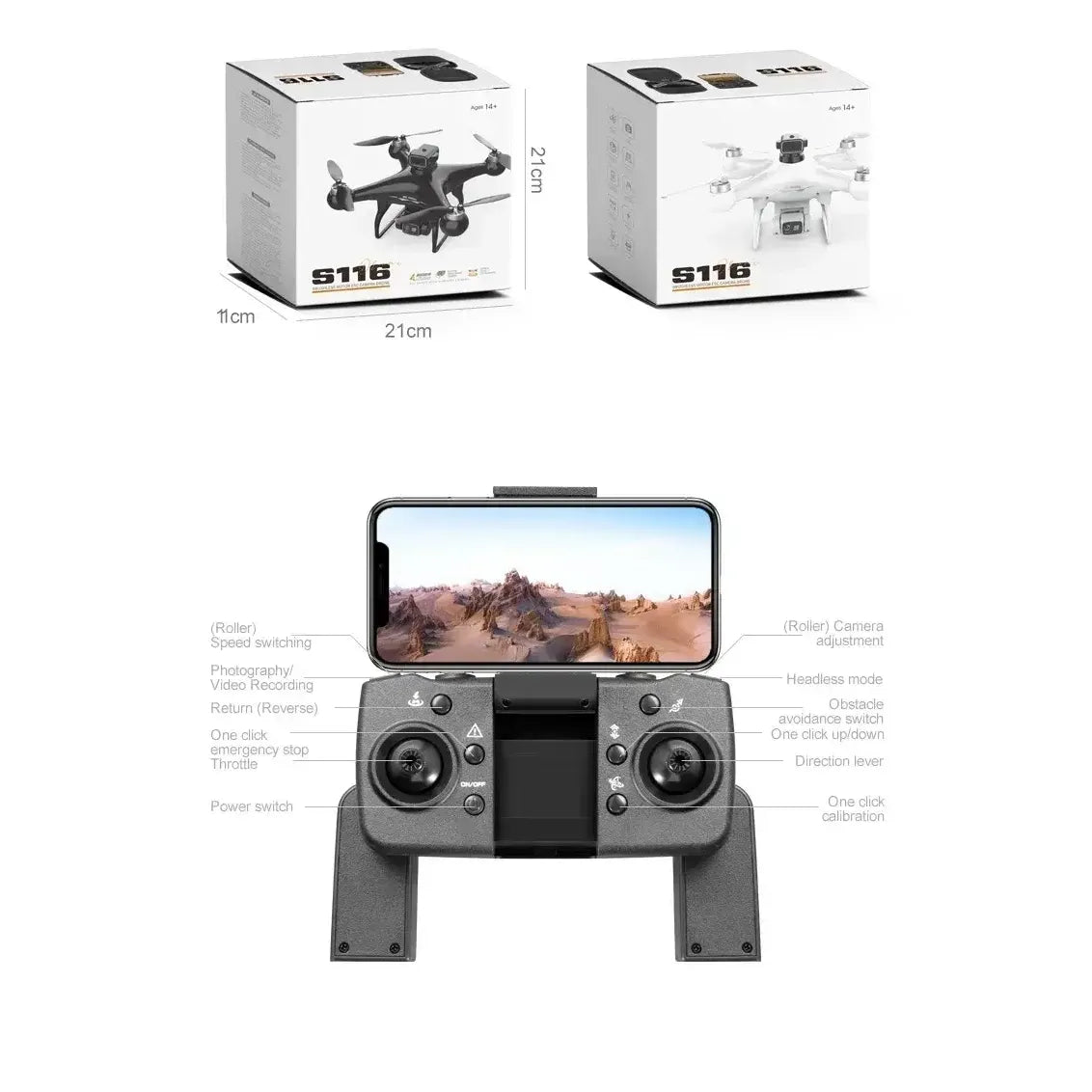 S116 MAX Drone with Powerful Brushless Motors, Dual Cameras Sportsman Specialty Products