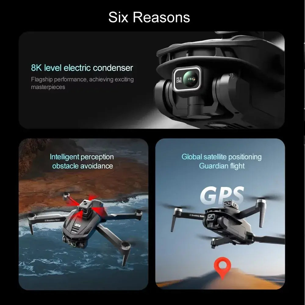 V168 Pro MAX Drone 8K Professional Dual HD Camera GPS 5G Sportsman Specialty Products