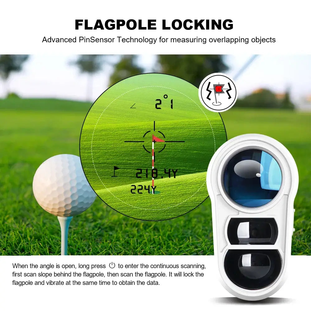 REVASRI Golf Laser Rangefinder 600M Telescope with Flag-Lock Slope Sportsman Specialty Products