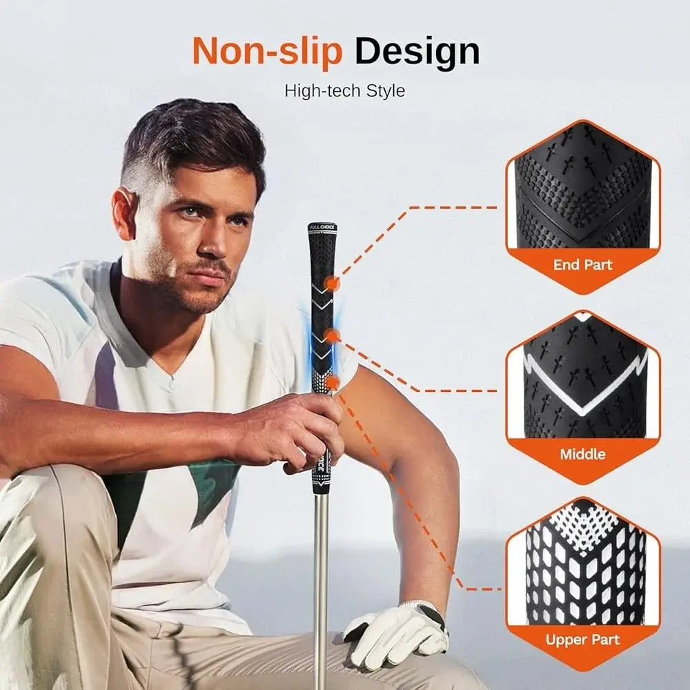 High Traction Non-Slip Golf Grips 13 Pack Advanced Texture Low Taper Control Sportsman Specialty Products