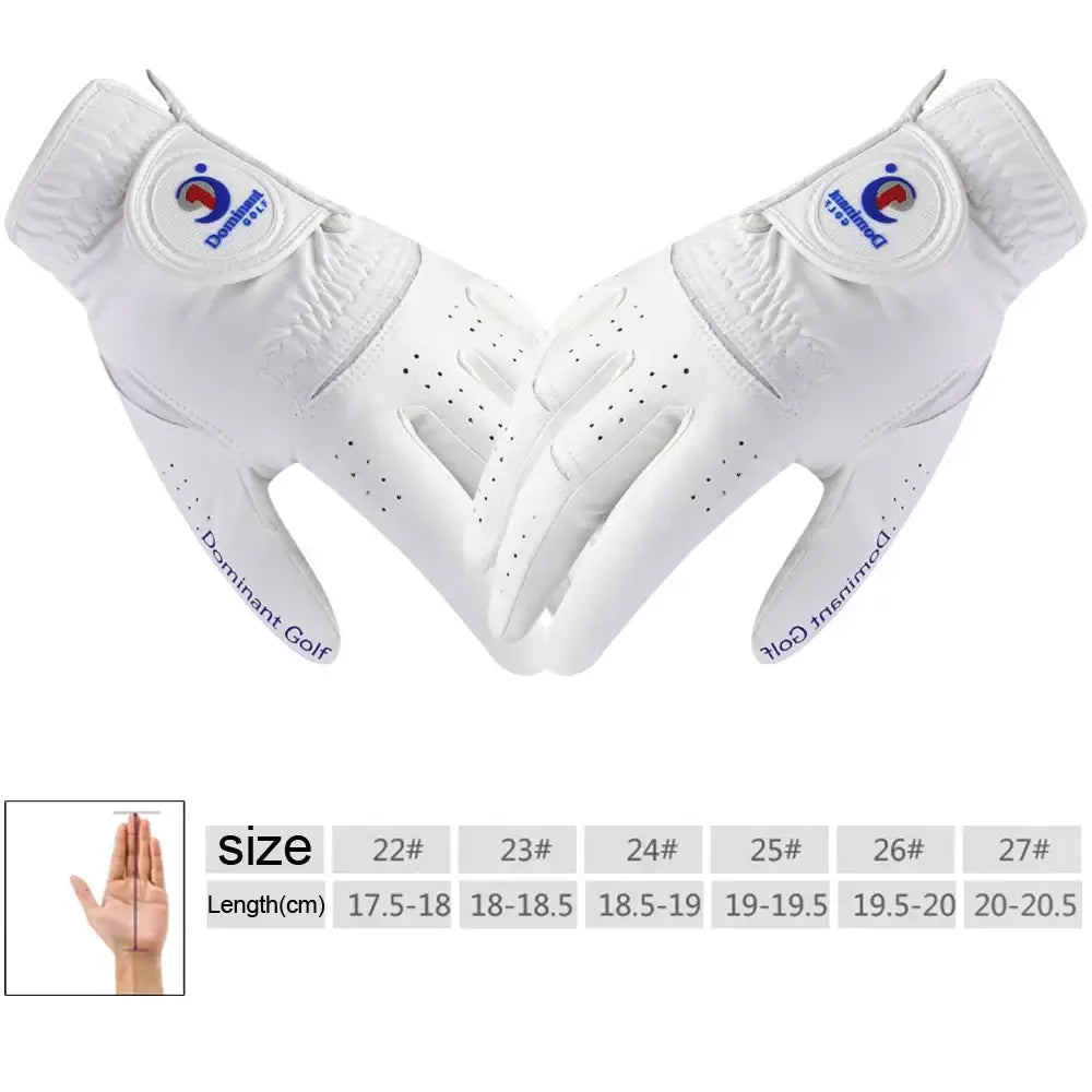 1Pair Men's Golf Gloves Microfiber Cloth Soft Fit Sport Grip Sportsman Specialty Products