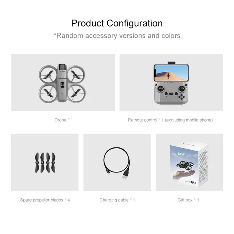 Xiaomi D16 Mini Drone Dual Camera 8K HDAerial Aircraft Obstacle Avoidance Sportsman Specialty Products