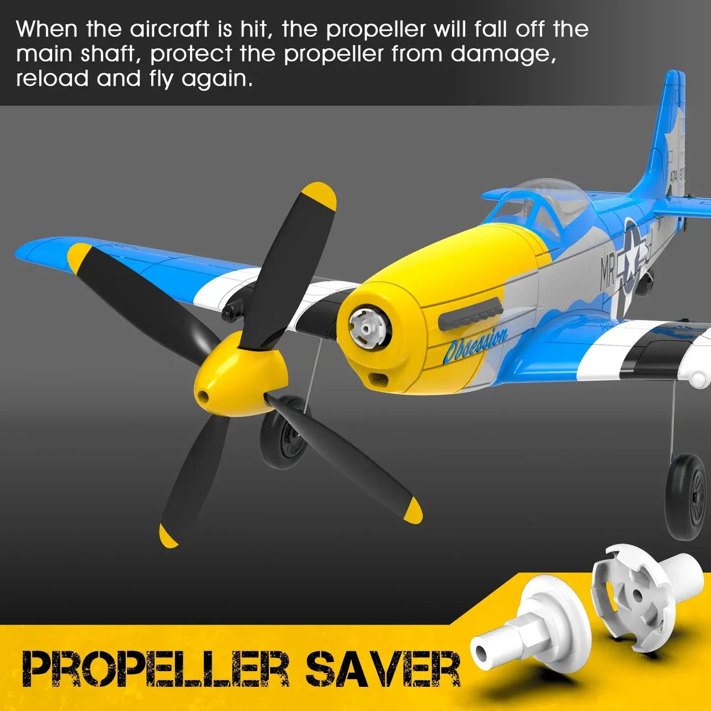 Volantex RC Planes for Adults, P-51 RTF RC Airplane Sportsman Specialty Products