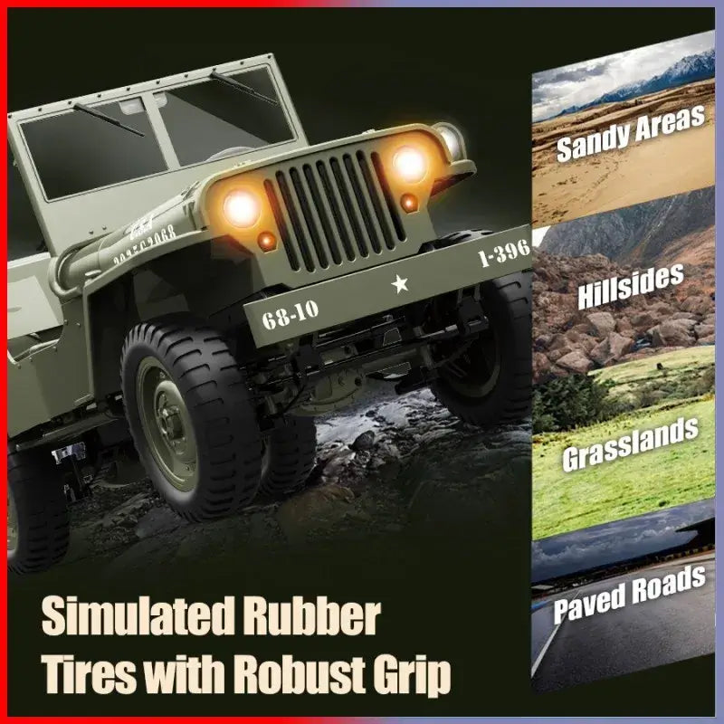 JJRC C8815 Rc Car 1941 JEEP WILLYS 2.4g 4wd RTR Crawler Sportsman Specialty Products