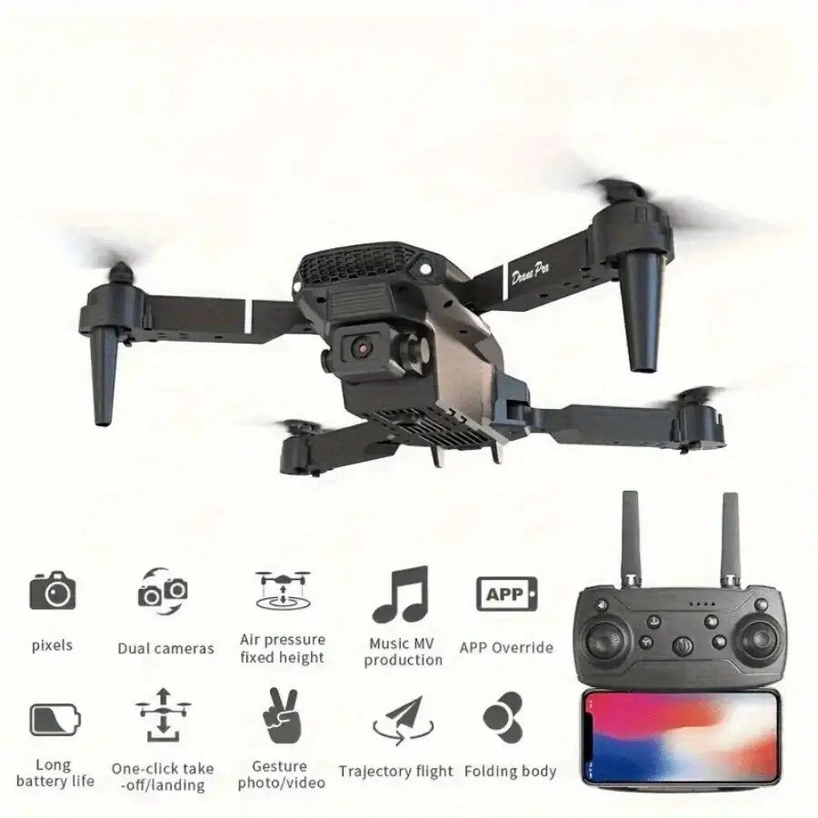 E88 HD Camera Drone with WiFi FPV - Foldable Long Flight Time