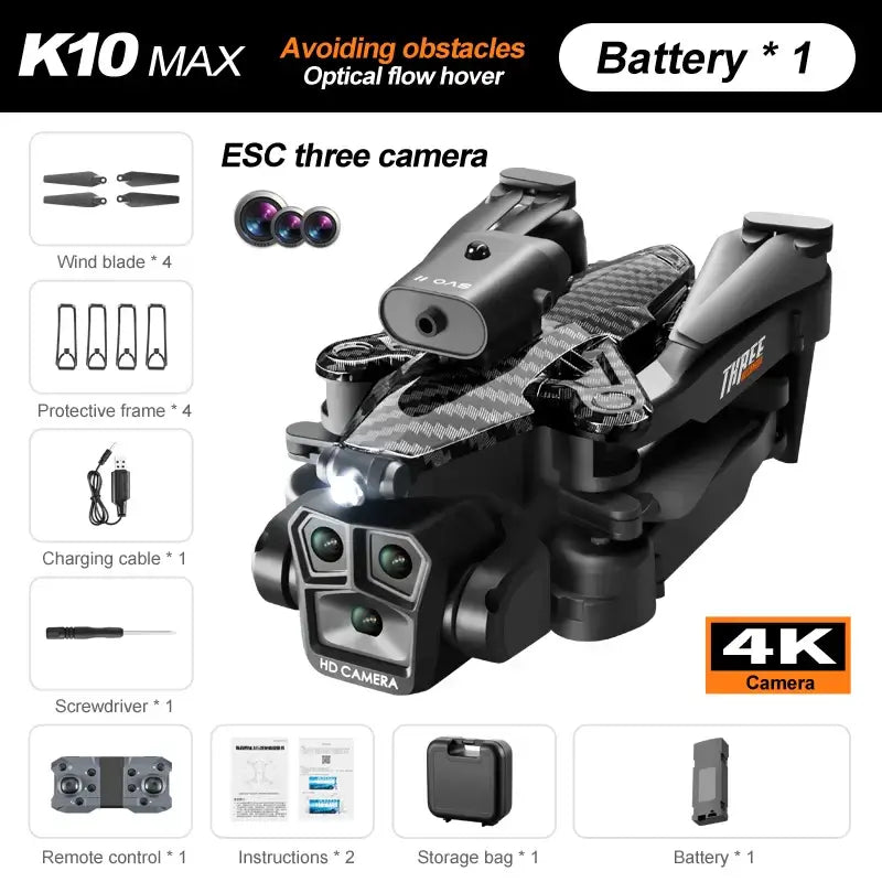 K10 Max/E88 Drone 4K Optical Flow Positioning High-Definition Sportsman Specialty Products