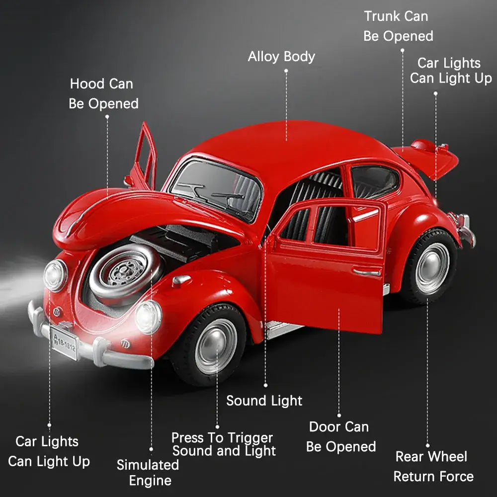 1:18 Scale Beetle 1955 Model Toy Cars Sportsman Specialty Products