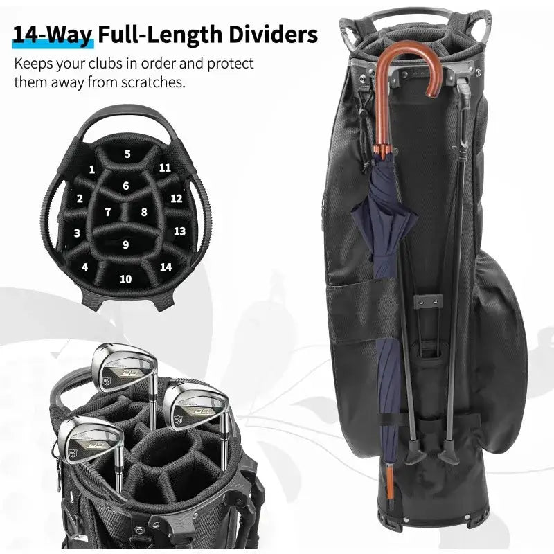 Golf Stand Bag 14 Way Full-Length Dividers with Stand Sportsman Specialty Products