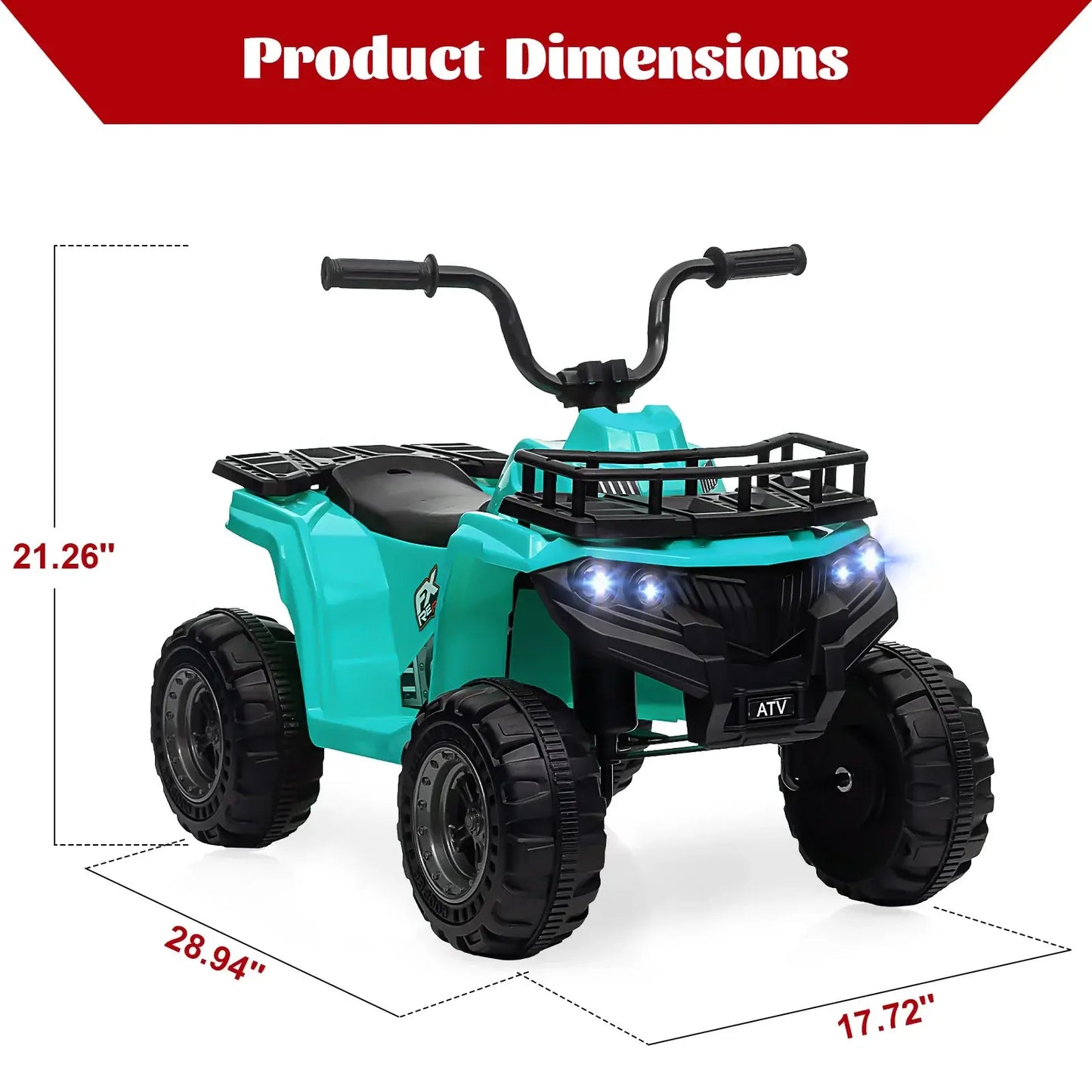 Kids Ride On ATV, 12V Battery Powered Electric Vehicle With Remote Control Sportsman Specialty Products