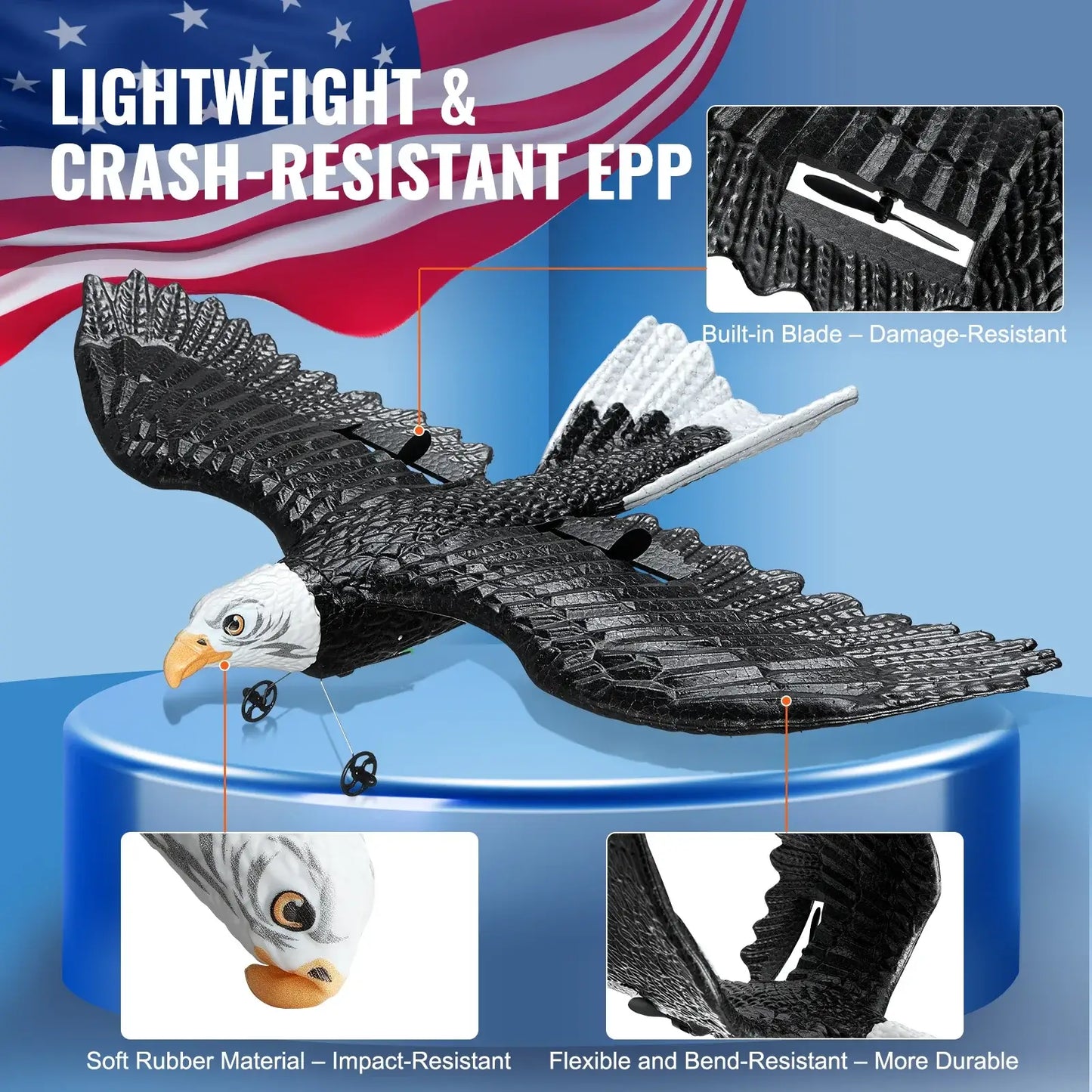 VEVOR RC Plane Wingspan Eagle Aircraft Fighter Sportsman Specialty Products