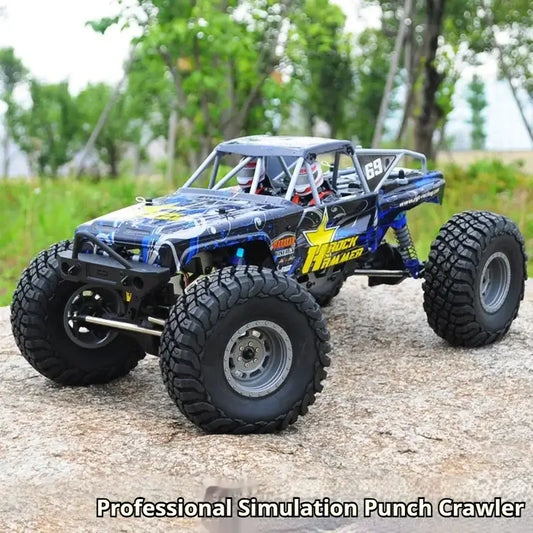 110 Scale Professional Simulation Rgt Hobby Remote Control truck with rugged tires in outdoor setting.