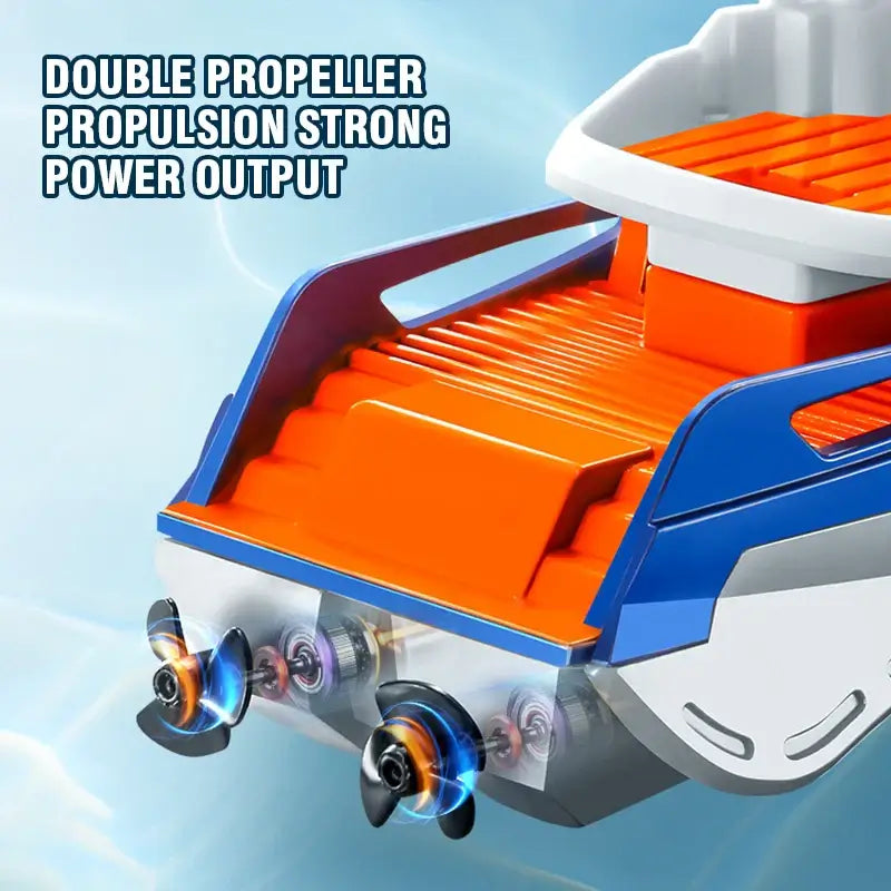RC Boat Dual Motor Remote Control Speedboat Long Range Sportsman Specialty Products