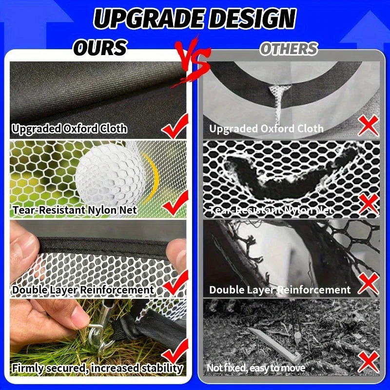 Golf Practice Net, 10x7 ft Deluxe Golf Practice net set Play golf at home Sportsman Specialty Products