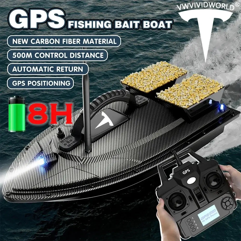 Fishing Bait Boat,500m Control, Endurance Max 8 Hours, Fish Finder Sportsman Specialty Products