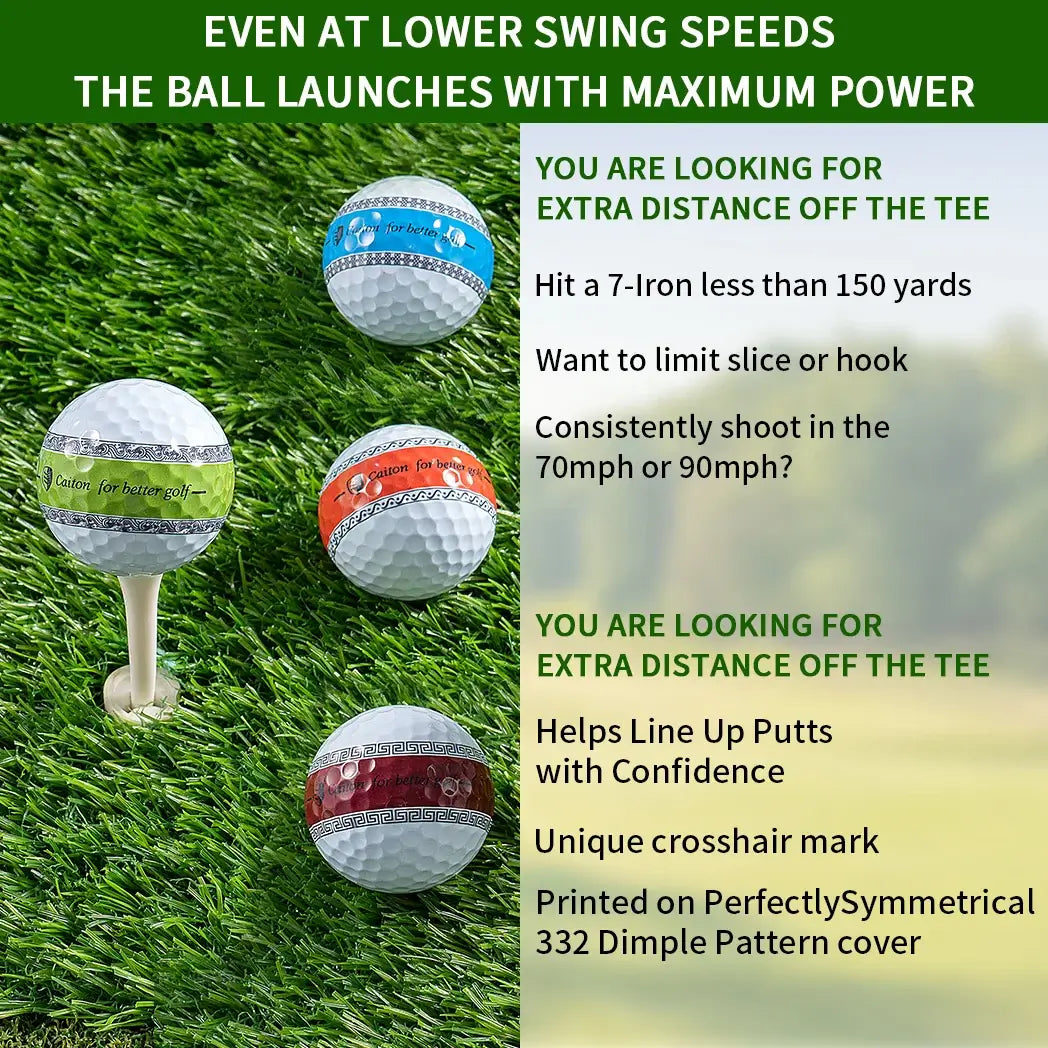 Caiton 12/3pcs 3-Layer PU Putter Golf Ball Sportsman Specialty Products