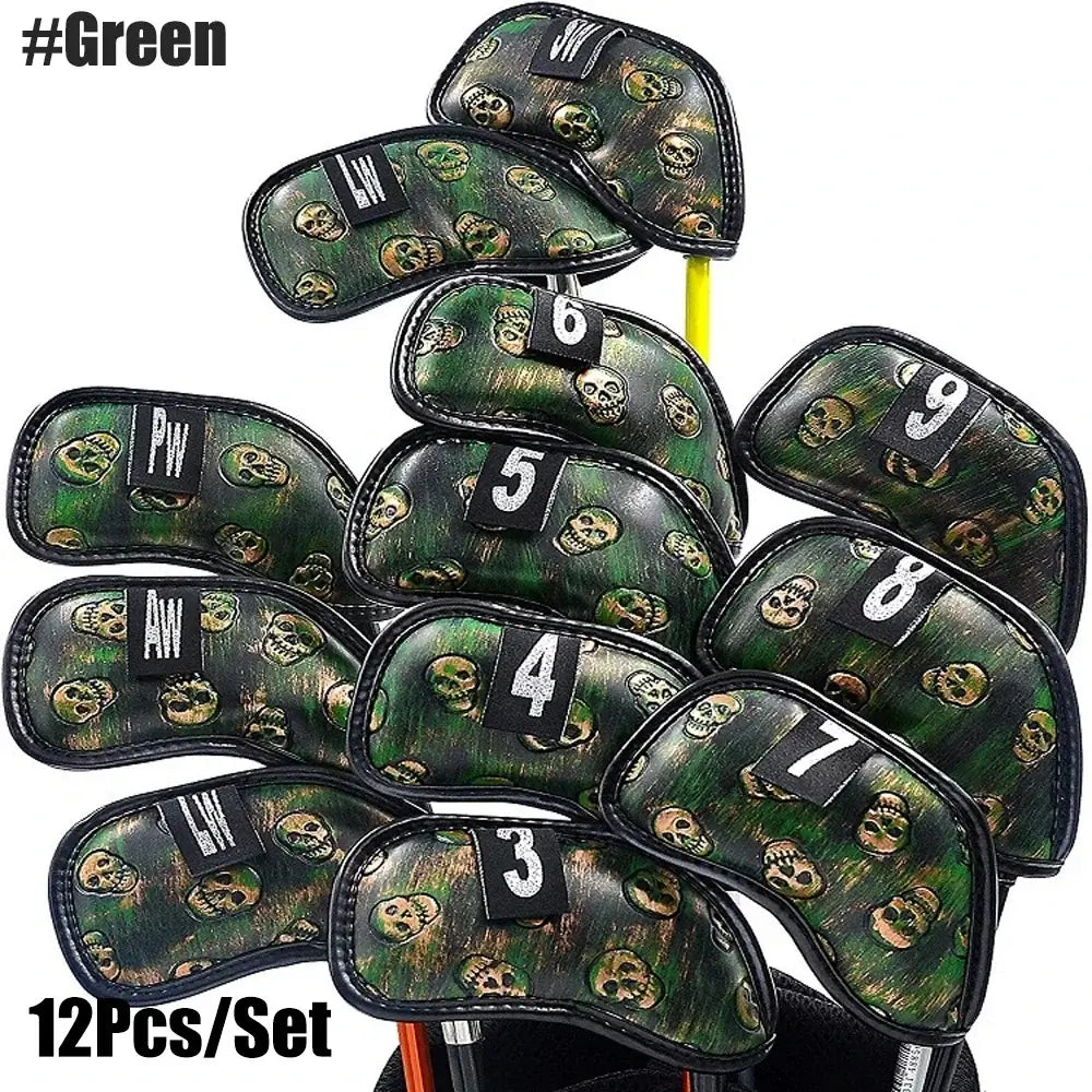 skull golf iron headcover 12x Skull Golf Iron Headcover