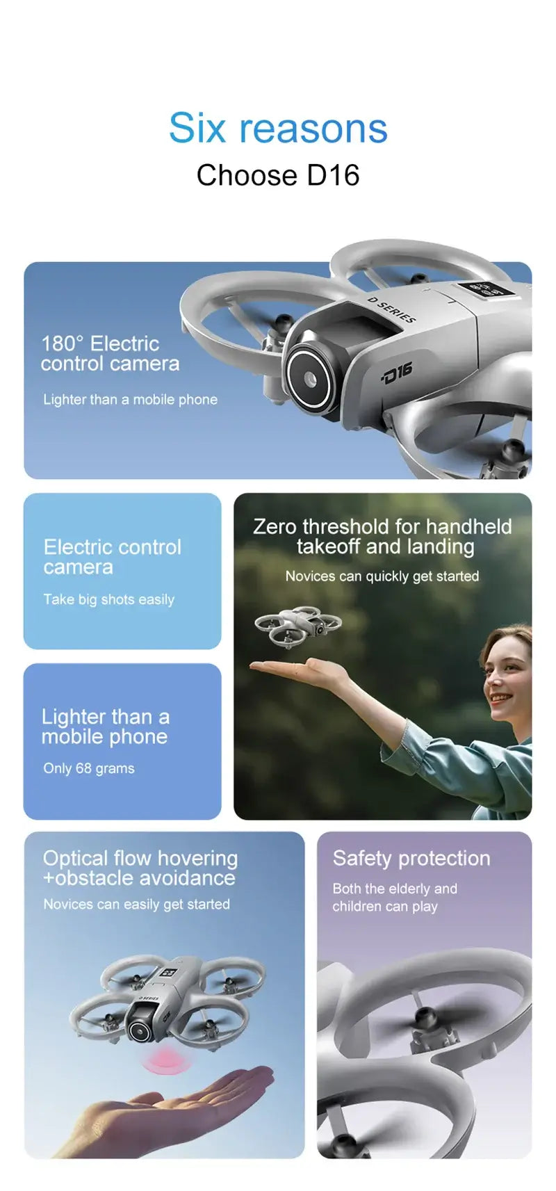 Xiaomi D16 Mini Drone Dual Camera 8K HDAerial Aircraft Obstacle Avoidance Sportsman Specialty Products