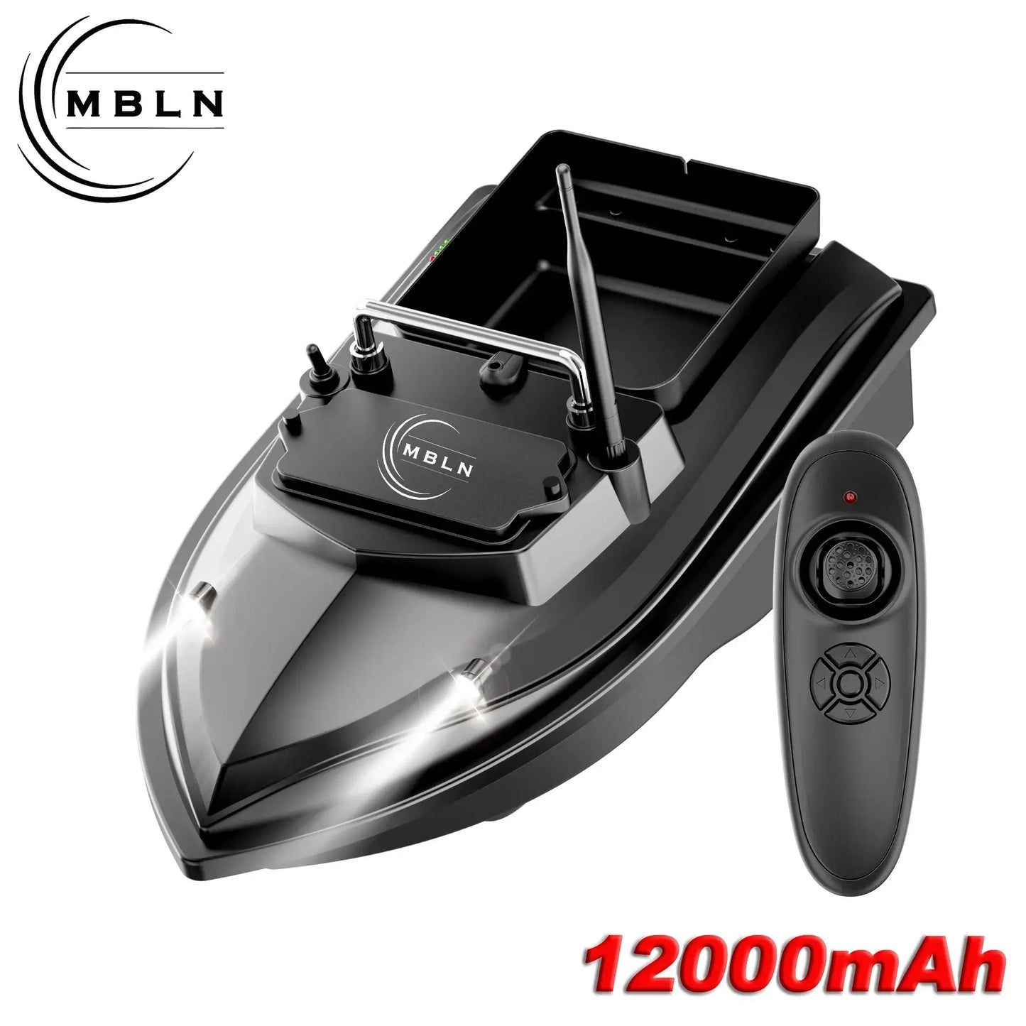 MBLN Bait Boat for Carp Fishing Dual Hoppers,2kg Load,300m Sportsman Specialty Products
